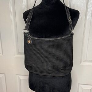 The Sak-Black-woven shoulder bag purse